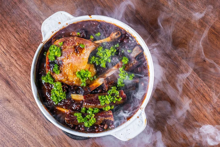 Lamb cassoulet with duck confit