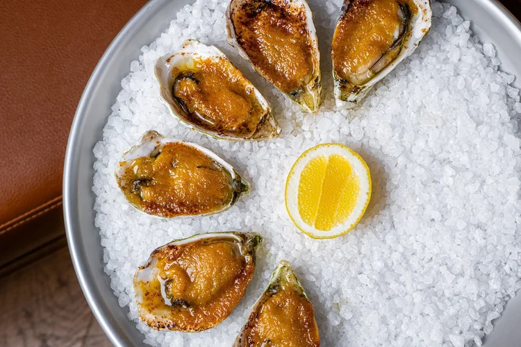 Wood-fired roasted oysters